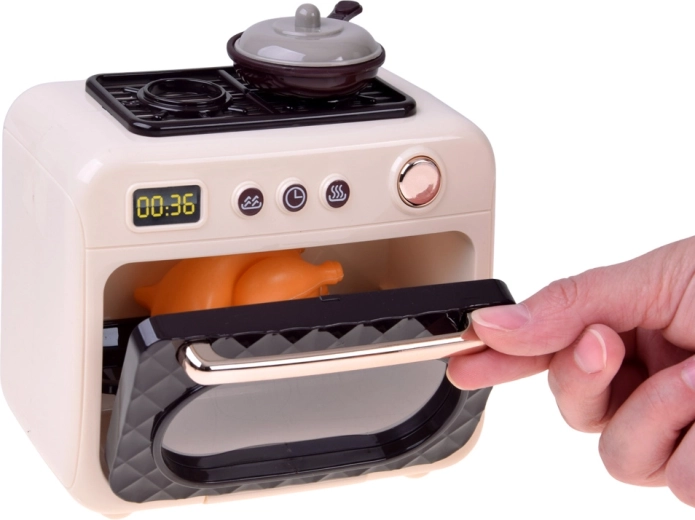 Öffnungsbarer Backofen mit Backraum