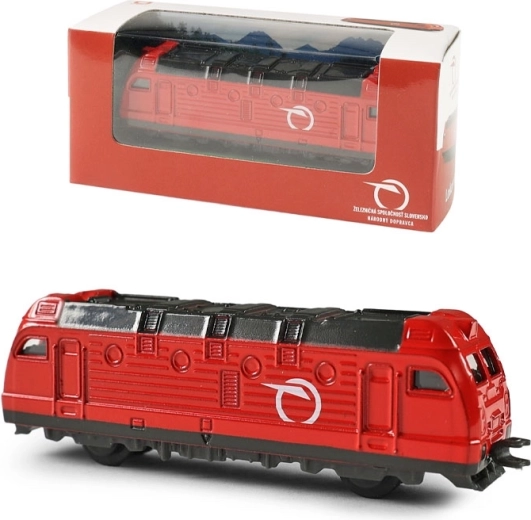 Metallene Mini-Lokomotive ZSSK, rot, 9 cm