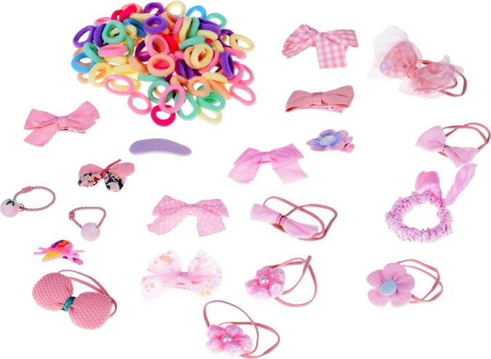 Umfangreiches Set an Haar-Accessoires