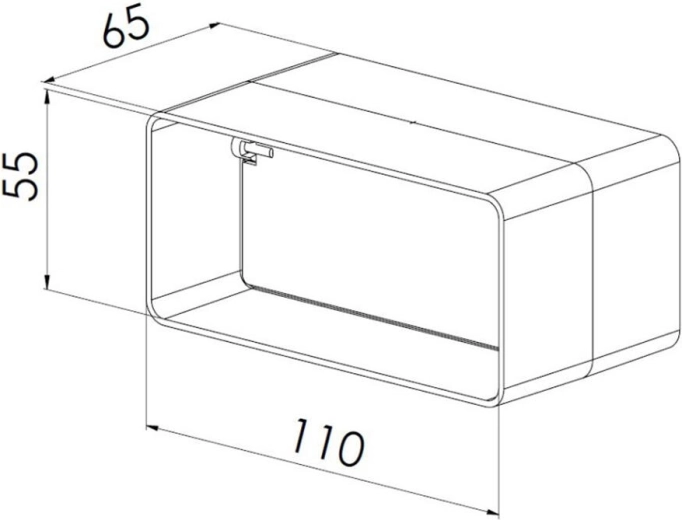 Kompakte Ausführung für Rohrleitungen 110 × 55 mm
