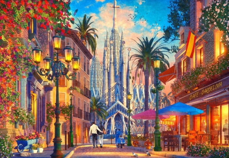 Puzzle Barcelona 1000 Teile BLUEBIRD