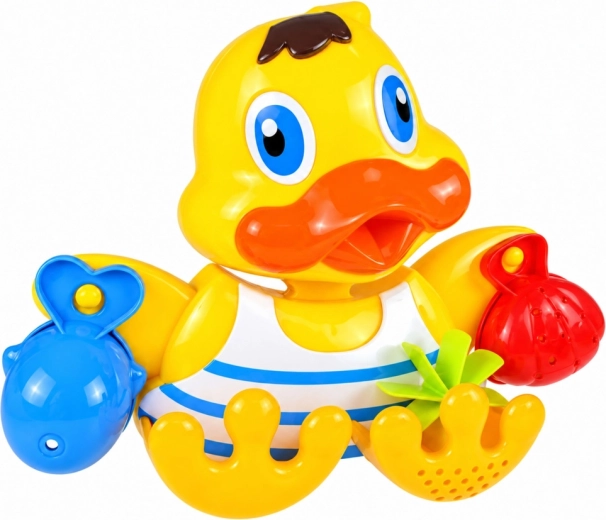 Fröhliche Ente mit Zubehör