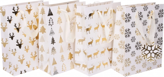 Geschenkpapiertüte S Weihnachten 23,5 × 17,5 × 8 cm