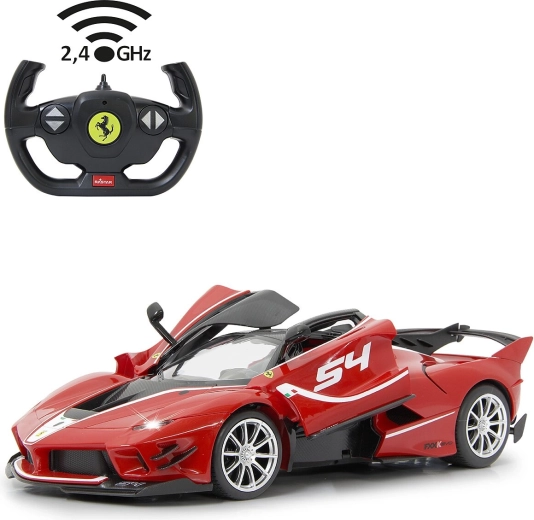 Jamara Ferrari FXX K Evo RC-Auto 1:14 rot 2,4 GHz mit LED und manuell zu öffnenden Türen