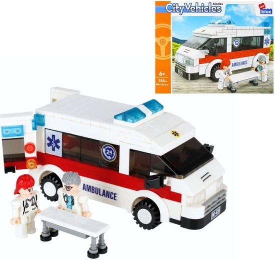 Alleblox City Krankenwagen – Bauset mit 255 Teilen und Minifiguren