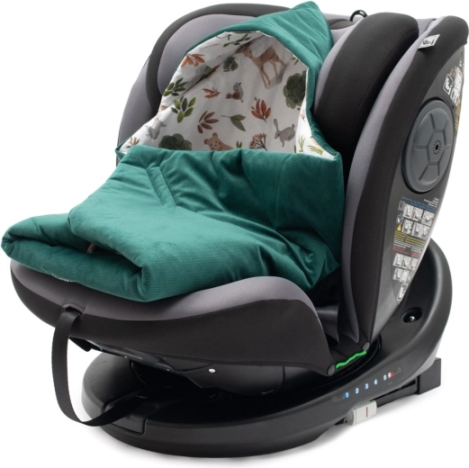 Gefütterte Einschlagdecke für Autositz New Baby grün