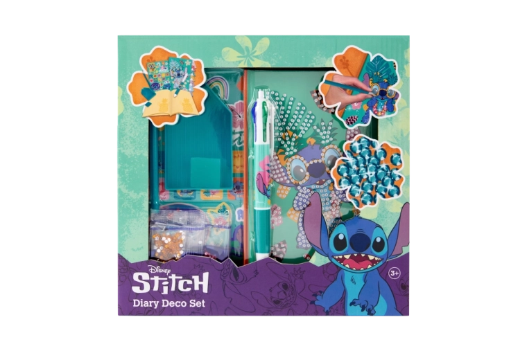 Stitch-Motive und funkelnde Dekorationen