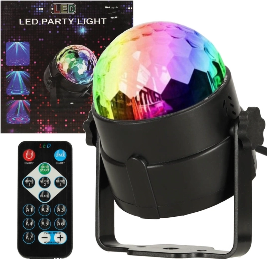 LED RGB Diskokugel mit Fernbedienung