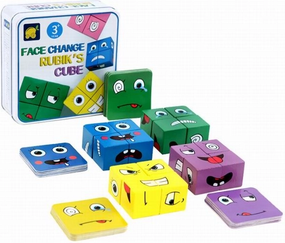 Bauspiel Gesichter verändern – Emotionen
