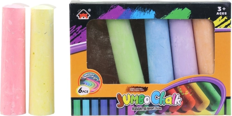 Bunte Kreiden in Box, 6 Stück