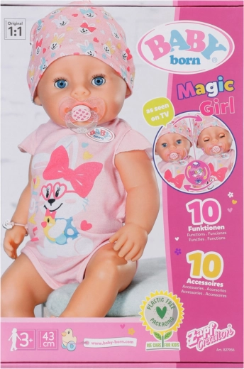 Baby Born Mädchen mit magischem Schnuller 43 cm