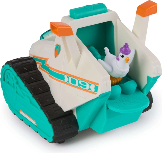 Actionreiches Schneemobil mit Ketten