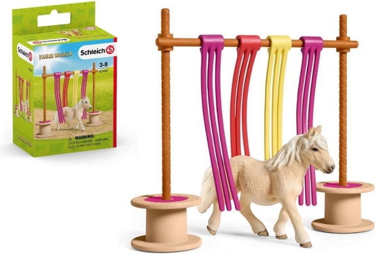 Schleich Set: Pferd mit Hindernissen und Aufklebern