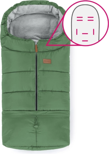 Petite&Mars verstellbarer Fußsack 3in1 Jibot Horizontal Juicy Green