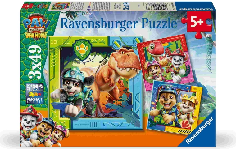 Ravensburger Puzzle Paw Patrol: Dino-Film 3x49 Teile