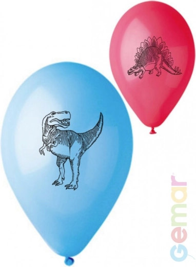 Gemar pastellfarbener Latexballon mit Dinosaurier-Aufdruck 26 cm - 1 Stück