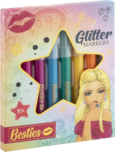 Glitzernde Filzstifte Besties 8 Stk