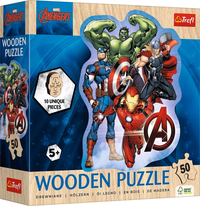 Holz-Konturenpuzzle AVENGERS – 50 Teile