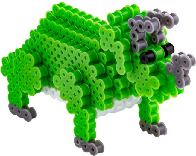 3D Dinosaurier Triceratops aus Perlen