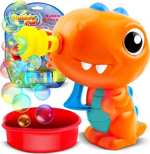 RICOKIDS Dinosaurier-Seifenblasen – mechanische Blasenpistole