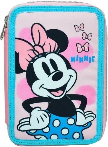 Gimsa ausgestattetes zweistöckiges Federmäppchen Minnie
