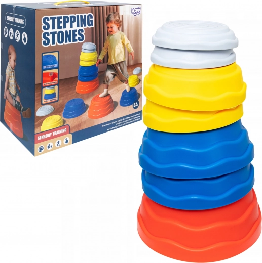 WOOPIE Balancierende Steine für Gleichgewichtstraining 5 Stk