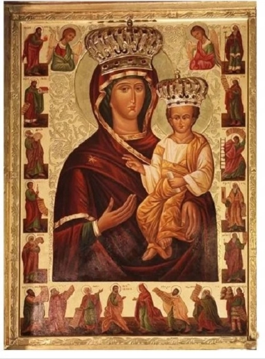 Diamantmalerei Muttergottes von Bieszczady 30 × 40 cm