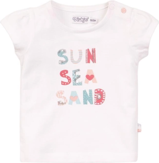 Dirkje Kinder-T-Shirt mit kurzen Ärmeln, weiß