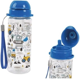 Kinder-Trinkflasche aus Tritan Baustelle 400 ml