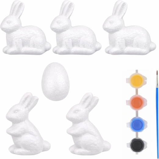 Farben und Pinsel im Lieferumfang enthalten