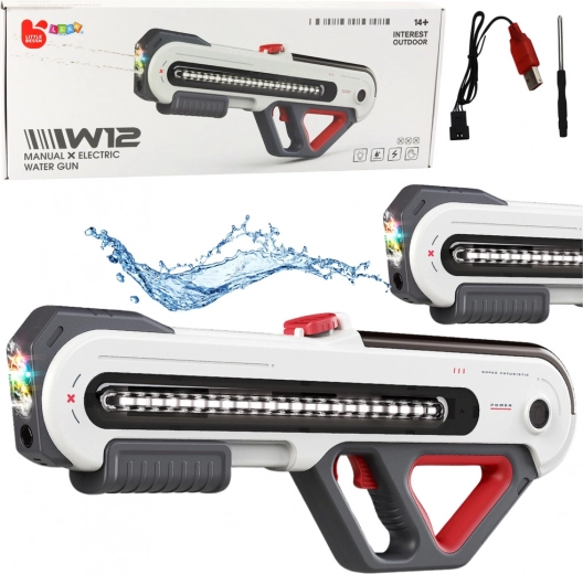 Elektrischer Wasserblaster W12 mit LED-Beleuchtung, weiß