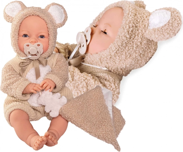 Blinkendes Baby mit Geräuschen und weichem Körper 37 cm