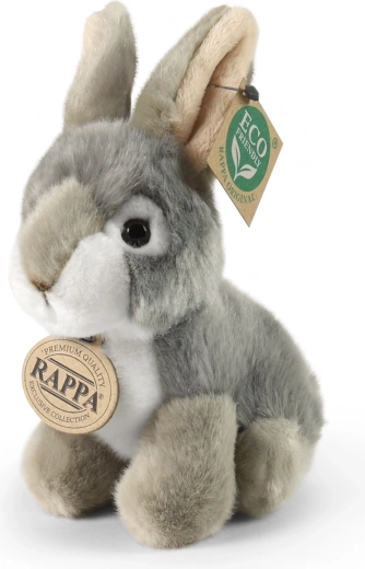 Rappa Plüschkaninchen grau sitzend, Eco-Friendly, 16 cm