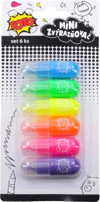 Mini-Textmarker – Set mit 6 Farben