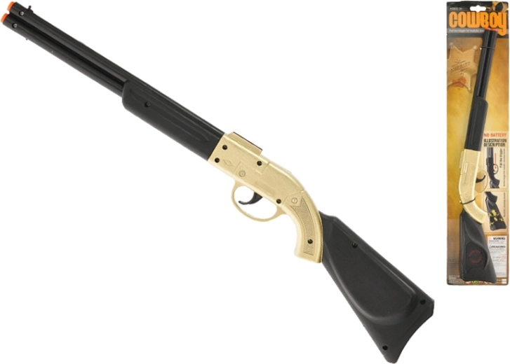 Cowboy-Klappergewehr 50 cm – gold
