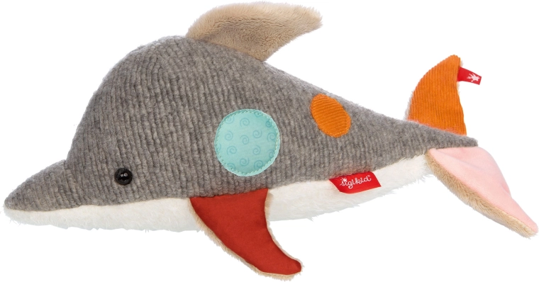 sigikid erstes Kuscheltier Delfin Patchwork 33 cm
