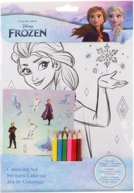 Set Ausmalbilder und Aufkleber Die Eiskönigin