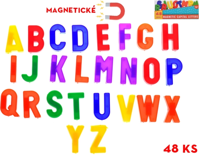 Magnetische Buchstaben für Kinder, Set mit 48 Stück