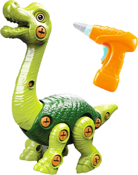 Schraub-Dinosaurier mit Akku-Schraubendreher für Kinder