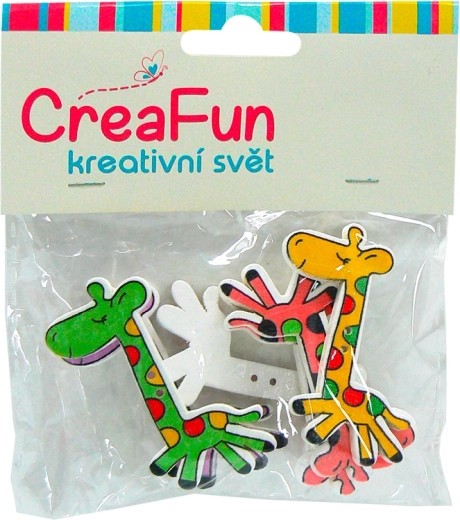 Holzknöpfe Giraffe 6 Stk. 50 × 27 mm
