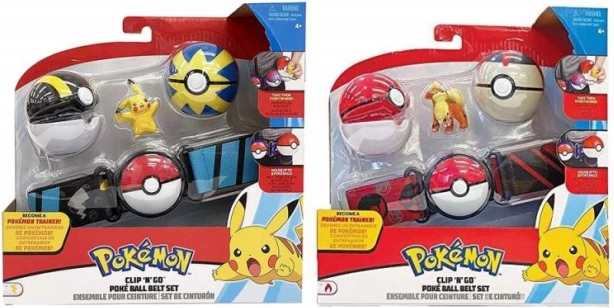 POKÉMON Clip 'N' Go Gürtel mit Poké-Bällen und Figur