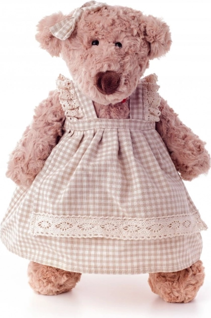 Plüschbär Lumpinka im karierten Kleid