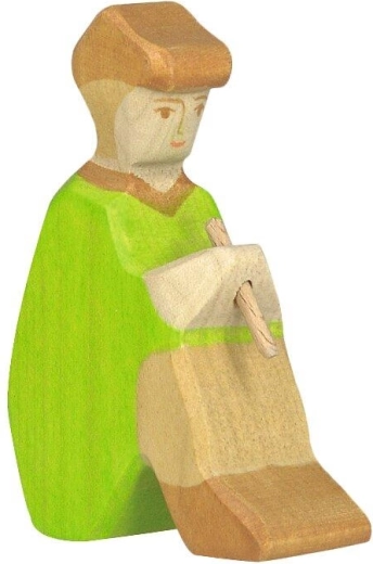 Holztiger Hirte mit Flöte 3