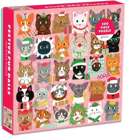 Galison Puzzle Festliche Katzen 500 Teile