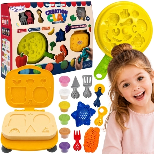 Woopie Kreativset mit Modelliermasse und Waffeleisen, 31 Teile