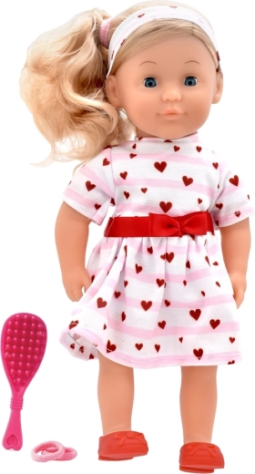 Dolls World Puppe Charlotte 36 cm – rosa Prinzessin mit Herzchen