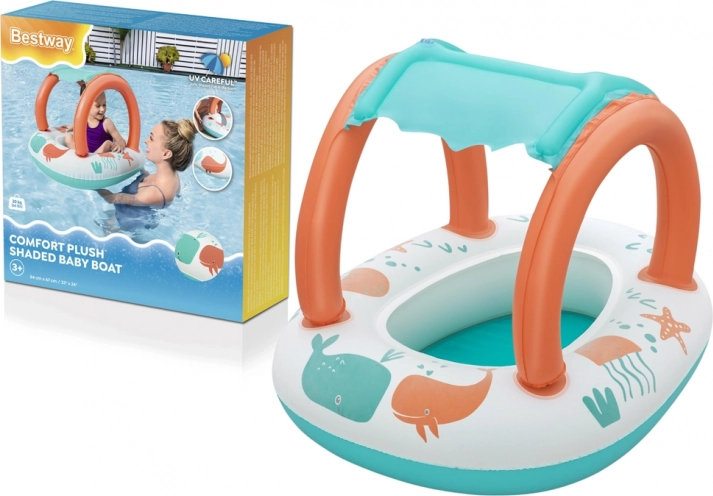 Bestway Kinder-Schlauchboot mit abnehmbarer Überdachung Comfort Plush