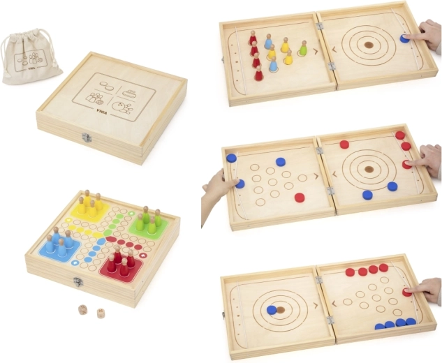 Vier Spiele in einem Koffer