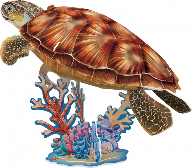 Realistisches 3D-Modell mit Korallen-Sockel