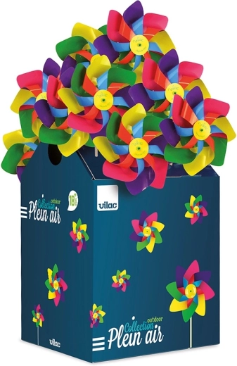 Vilac buntes Windrad für Garten und Blumentopf